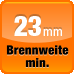 Brennweite min 23