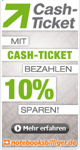 Cash-Ticket: 10% sparen