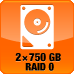 Festplatten 2 x 750 GB RAID-0
