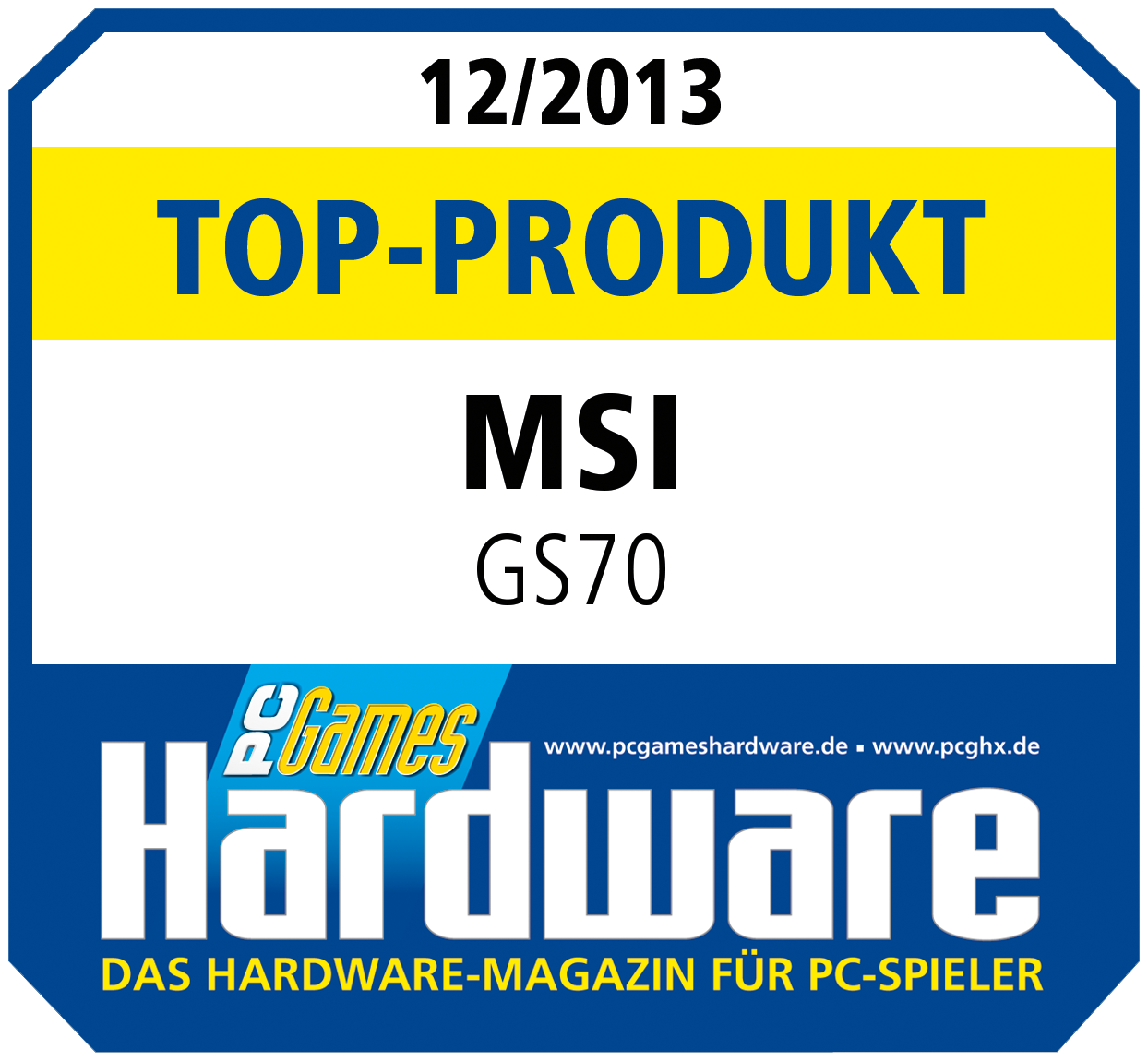 GS70 PCGames Hardware Award GS70 PCGames Hardware Award