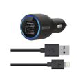 Belkin Dual Auto-Ladeger&auml;t mit Lightning-/USB-Kabel