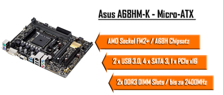 Asus A68HM-K Mainboard Sockel FM2+ Mainboards online kaufen NBB